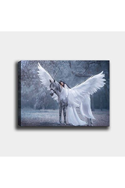 Limitless Design Anđeo, konj, devojka HD print platno slika Sb-91377