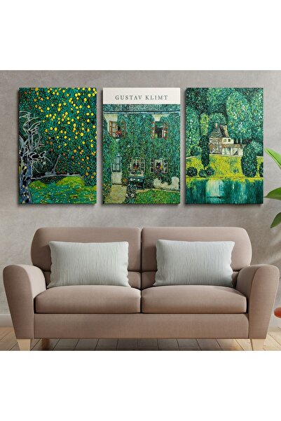 TosbArt 3'lü Set Kanvas Sanat Tablosu Dijital Baskı Dikey Canvas Tablo Boho K...