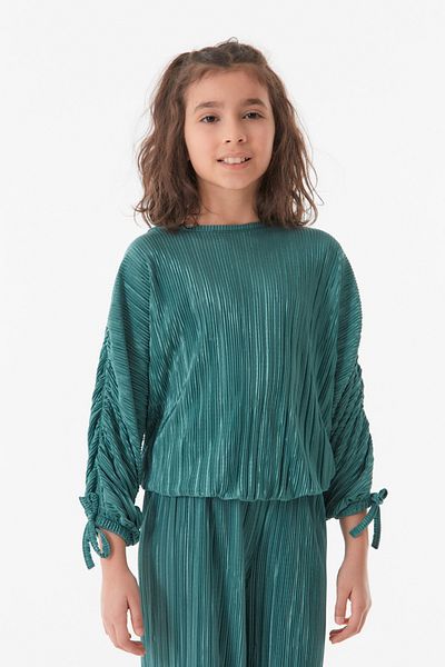 Fulla Moda Corded Crew Neck Girl's Suit
