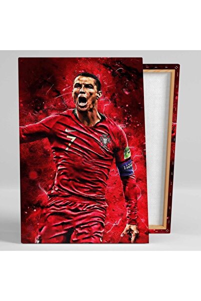 gurbaart Cristiano Ronaldo Futbol Portekiz Cr7 Art HD Dijital Baskı Dikey Kan...
