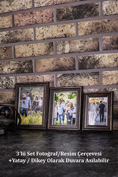 Araste 3'lü Set ESKİTME KAHVE 10cmx15cm 13cmx18cm 15cmx21cm Resim, Fotoğraf, ...