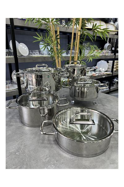 AROW 10 Piece Savour Steel Pot Set