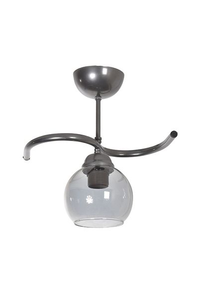 Modavize Fuji Living Room - Gray Color Smoked Glass Single Chandelier - For Kitchen and Bedroom