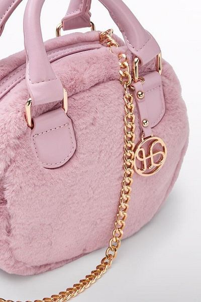 Abel & Lula Pink Faux Fur Girl's Handbag - X L25K5937