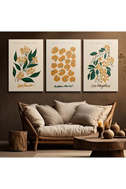 gurbaart 3'lü Set Kanvas Duvar Tablosu HD Dijital Baskı Dikey Canvas Tablo Bo...