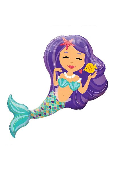 Organizasyon Pazarı Mermaid Foil Balloon 75 cm
