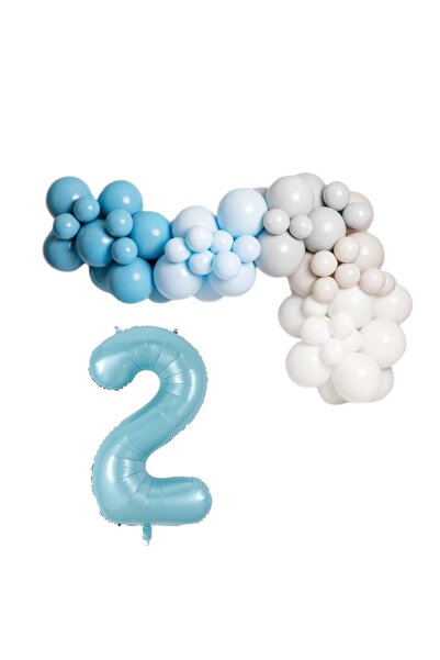 Organizasyon Pazarı 2-34 قطب أ. مجموعة فوليوبالون أزرق مكونة من 30 قطعة - حور...