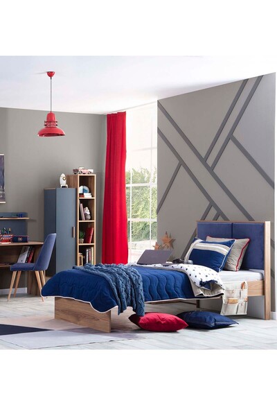 benim odam Alfa Kapitone Yatak Örtüsü (Lacivert)