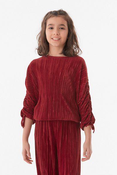 Fulla Moda Corded Crew Neck Girl's Suit