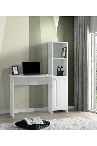 CSM MODULER MOBİLYA DOLAPLI ZÜMRÜT ÇALIŞMA MASASI MEMBRAN KAPAK