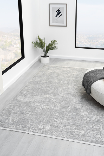 Prestige Halı Dora Krem Gri Halı Salon Oturma Odası Çocuk Odası Yatak Odası H...