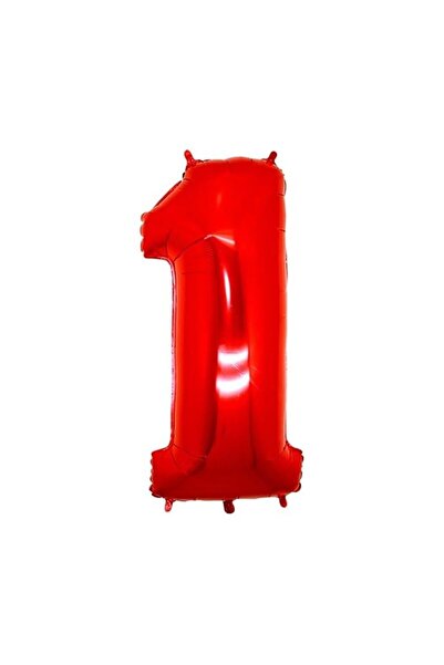 Organizasyon Pazarı 40 بوصة 1 بالون من رقائق الأرقام باللون الأحمر