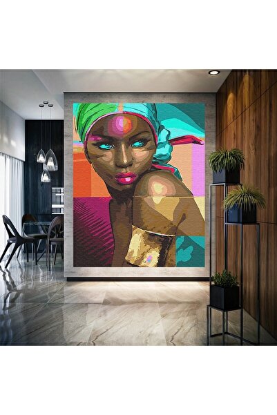 Generic Brand Femeie africană de culoare, imprimare digitală HD, pictură pe p...