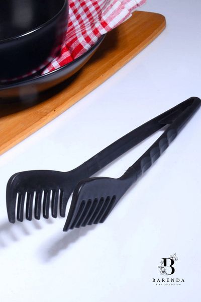 BARENDA Teflon Pasta Tongs - Fireproof and Non-Stick, Practical Kitchen Serving, Tweezers and Hard Lock Dowry
