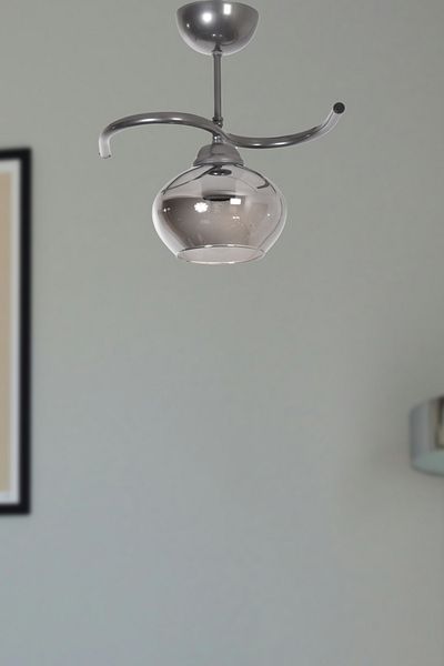 Modavize Fuji Living Room - Gray Color Smoked Glass Single Chandelier - For Kitchen and Bedroom