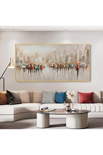 Limitless Design Yağlı Boya Görünümlü Soyut Tablo (ÇERÇEVESİZ GÖNDERİM)