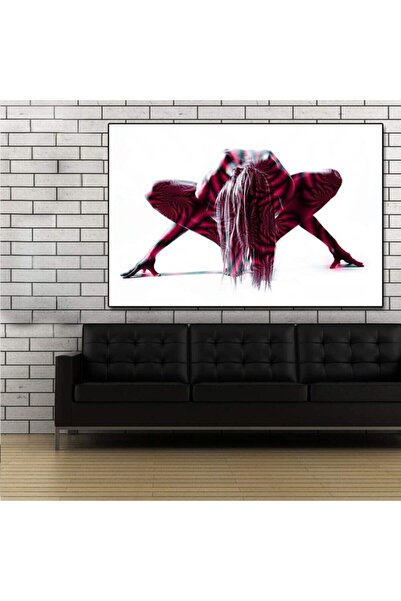Limitless Design Tablou decorativ pe pânză cu imprimare HD Femeie în roșu nud