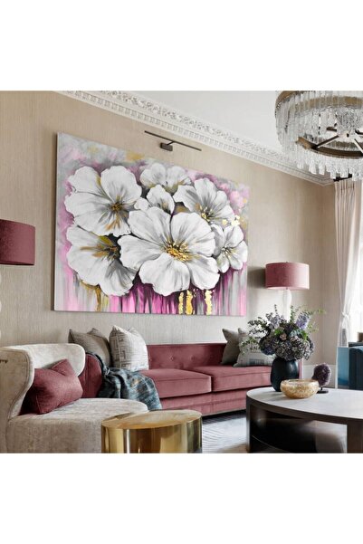 Limitless Design Harikabirev Pictură florală cu efect de pictură în ulei, cal...