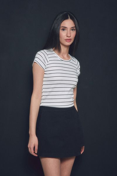 Fulla Moda Gabardine Side Zipper Shorts Skirt