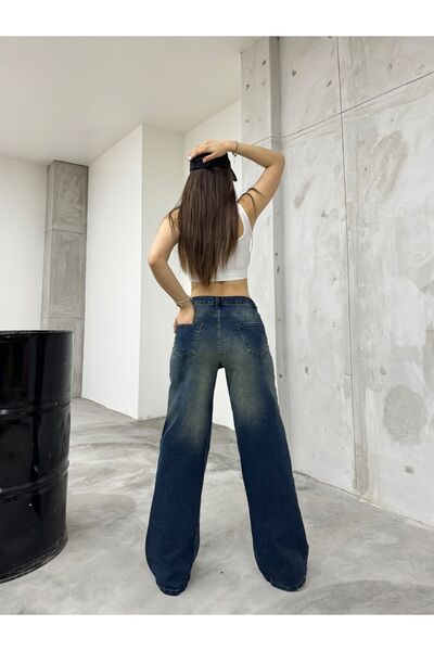 BİKELİFE Laza szabású női farmer - kifakult hatású, egyenes szabású