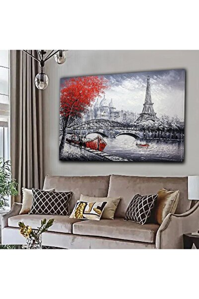 Limitless Design Pictură Turnul Eiffel Efect de pictură în ulei Picturi elega...