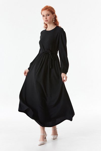 Fulla Moda Φόρεμα με ζώνη Fullamodest Wrinkled Fabric