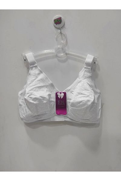 F.K Unassisted Recovery Polka Dot White Bra - 7039