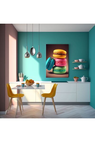 Limitless Design Šareni makaroni, viseća umetnička dela za poslastičarne i ka...