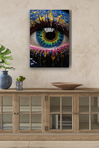 Limitless Design Pictură pe pânză cu imprimare HD, cu ochi colorați acoperiți...