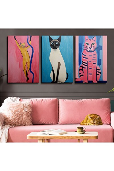 gurbaart 3'lü Set Kanvas Duvar Tablosu HD Dijital Baskı Dikey Canvas Tablo Bo...