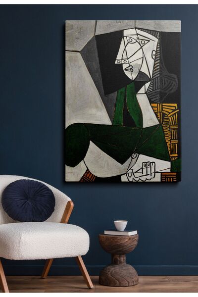 TosbArt Kanvas Sanat Tablosu Tekli Canvas Dijital Baskı Dikey Tablo Boho Klas...