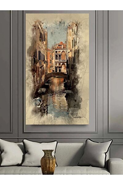 Genel Markalar ESKİTME BOHEM TARZI VENEDİK MANZARA HD HD Baskı Dikey Panorami...