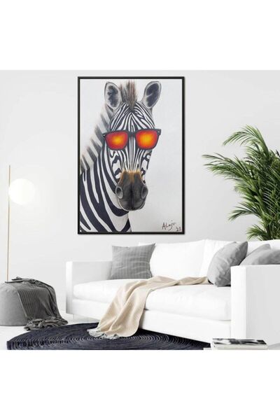 Limitless Design Tablou decorativ pe pânză cu imprimare HD Zebra