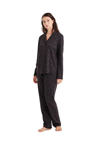 Blackspade Set pijama neagră pentru femei 51616