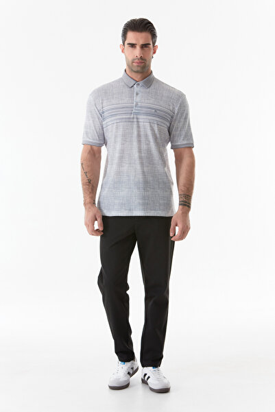 Fulla Moda Printed Polo Neck T-Shirt