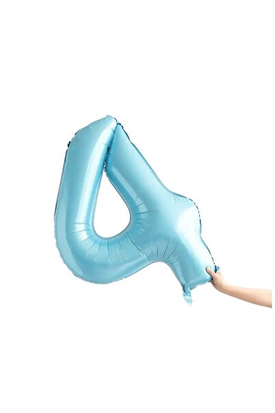 Organizasyon Pazarı 34 بوصة 4 لون أزرق فاتح رقم احباط بالون