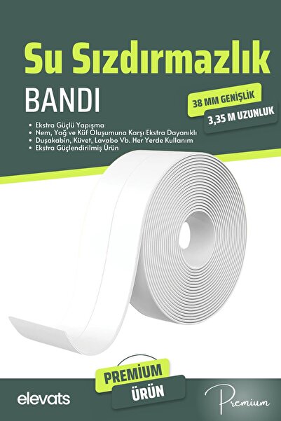 Elevats Premium Su Sızdırmazlık Bandı Beyaz - Kenar Sızdırmalık Bandı