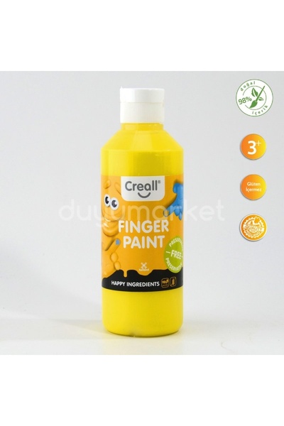 DuyuMarket Creall Parmak Boyası ( Finger Paint ) – Sarı 250 Ml