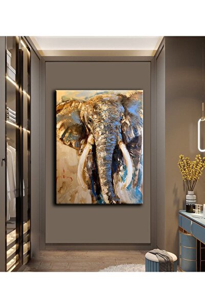 Limitless Design Pictură elegantă cu elefant cu efect de pictură în ulei F7 |...