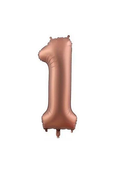 Deniz Party Store Retro Chocolate Brown 1 Year Foil Balloon 100 cm 40" Inch