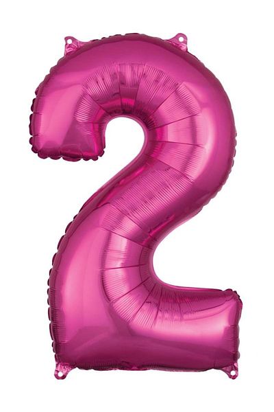 Organizasyon Pazarı 34 Inch 2 Pink Color Number Foil Balloon