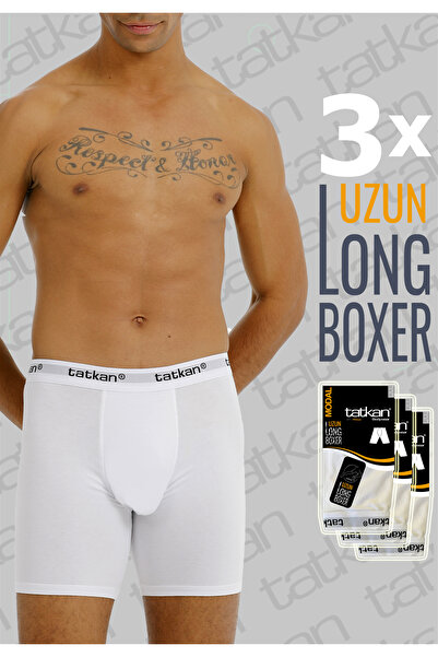 TATKAN BODYWEAR Tatkan - Uzun (LONG) Penye Modal Boxershort (3'LÜ)
