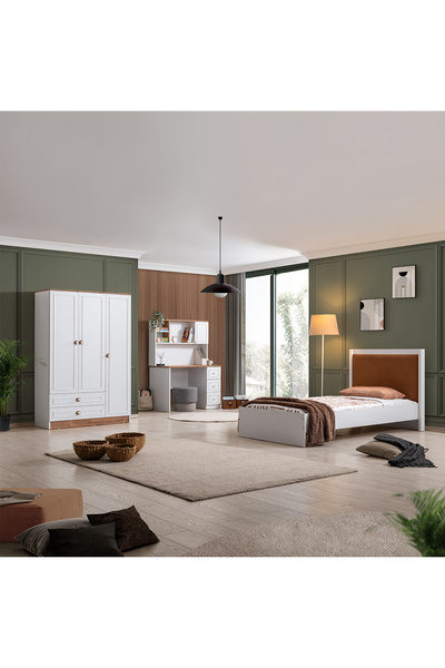 Setay Beta Genç Odası - 3 Kapaklı Dolap, Karyola, Masa
