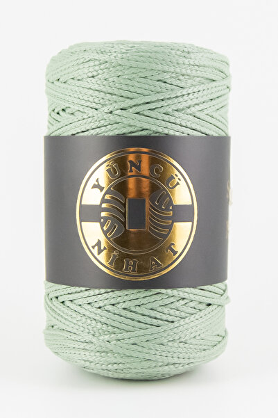 Yüncü Nihat Бадемово зелен полиестерен макраме конец за чанта - 200гр/200м/2....