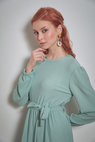 Fulla Moda Rochie cu brâu din stofă înfășurată complet