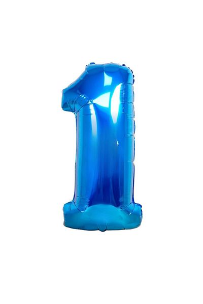 Organizasyon Pazarı 34 Inch Blue Number Foil Balloon