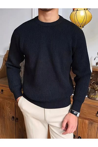 COOL TARZ Мъжко черно трикотажно облекло с кръгло деколте с плитка