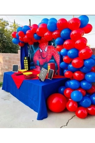 Genel Markalar Spiderman Örümcek Adam Doğum Günü Balon Konsepti Seti 40 Adet ...