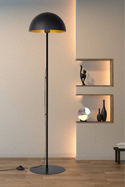 Art&Gift New Yorker Siyah Metal Lambader Salon Ofis Çalışma Odası Kolay Kurulum Dekoratif Ayak Puar Köşe Lamb