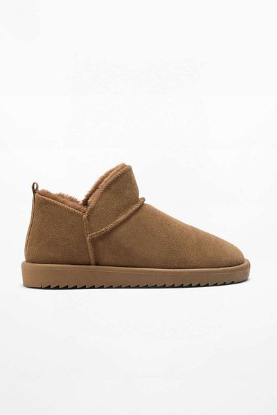Oysho Leather Mini Boots